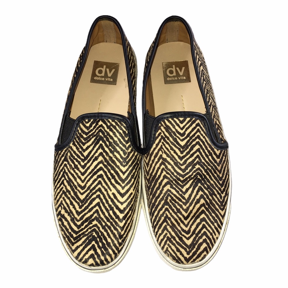 DV DOLCE VITA Animal Print Slip On Sneakers Sz 8.5